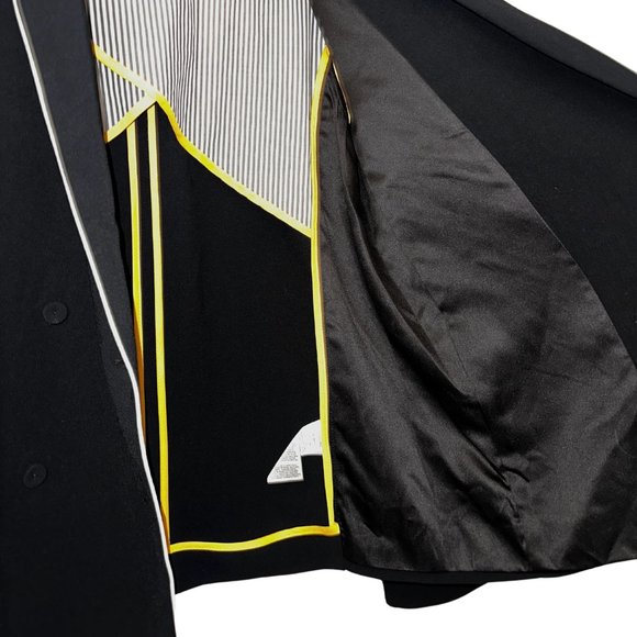 HABITUAL BLACK WOMENS BLAZER WHITE TRIM | SIZE LARGE - Picture 6 of 6